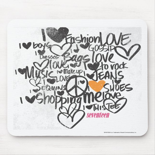 Graffiti Orange Mouse Pad (Front)