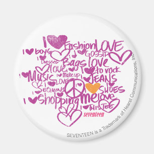 Graffiti Orange/Purple Magnet