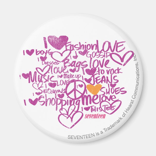 Graffiti Orange/Purple Magnet (Front)