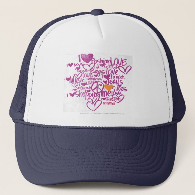 Graffiti Orange/Purple Trucker Hat (Front)