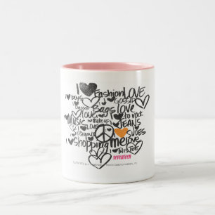 Graffiti Orange Two-Tone Coffee Mug