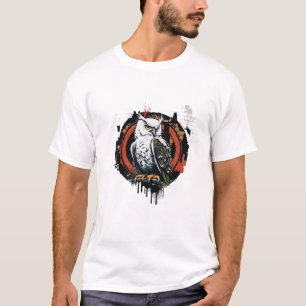 Graffiti Paint Owl Bird Creative Art Painting T-Shirt
