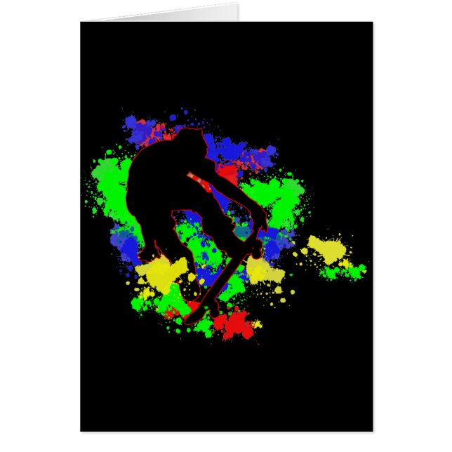 Graffiti Paint Splotches Skater (Front)