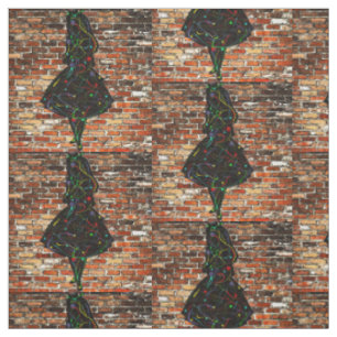 Graffiti Painted Girl Fabric