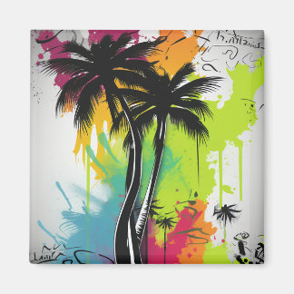Graffiti Palm Tree Magnet