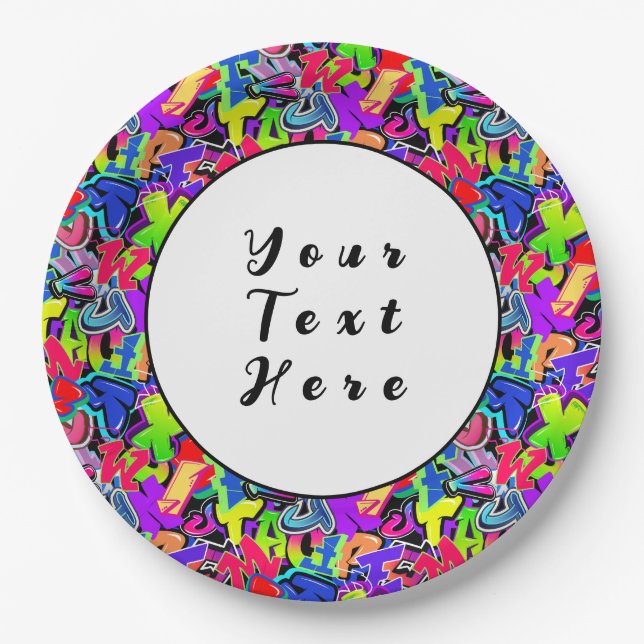 Graffiti Paper Plate (Front)