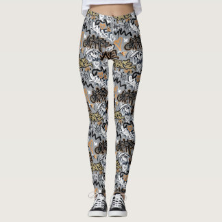 Graffiti pattern leggings