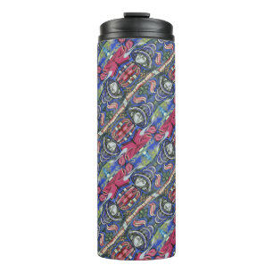 graffiti pattern thermal tumbler