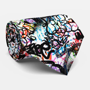 Graffiti Pattern Tie