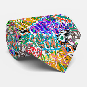Graffiti Pattern Tie