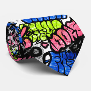 Graffiti Pattern Tie
