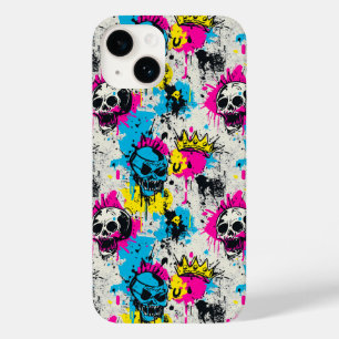 Graffiti Pattern with Neon Colors and Urban Grunge Case-Mate iPhone 14 Case