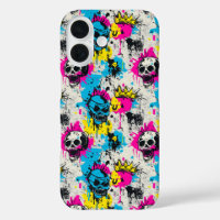 Graffiti Pattern with Neon Colors and Urban Grunge
