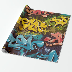 graffiti pattern wrapping paper