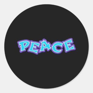 Graffiti Peace Classic Round Sticker