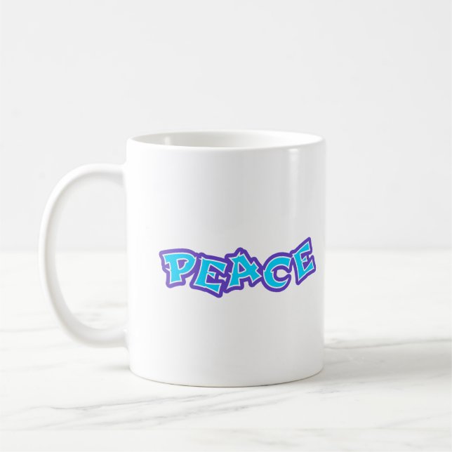 Graffiti Peace Coffee Mug (Left)