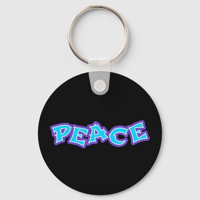 Graffiti Peace Keychain (Front)