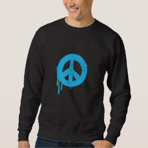 Graffiti Peace Sign Vintage Peace Symbol Hippie Pa Sweatshirt