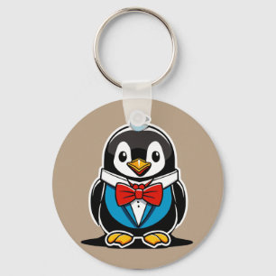 Graffiti Penguin Mascot Logo – Japanese Street Art Keychain