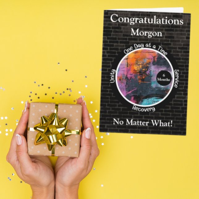 Graffiti Personalized Sobriety Milestone Card (Creator Uploaded)