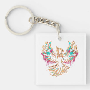 "Graffiti Phoenix Rising" Keychain