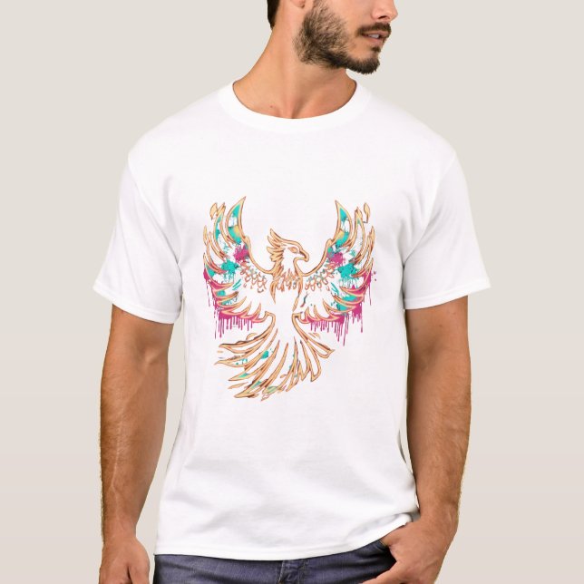 "Graffiti Phoenix Rising" T-Shirt (Front)