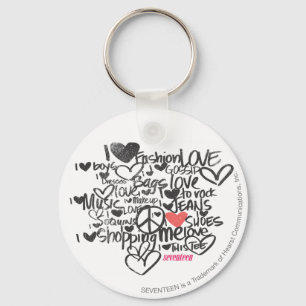 Graffiti Pink Keychain