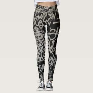 Graffiti printed Leggings