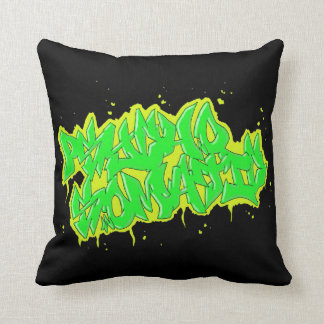 GRAFFITI psychosomatic mojo pollow Throw Pillow