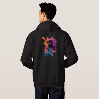 "Graffiti Pug Hoodie – Urban Street Art Dog Sweats