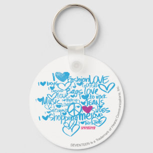 Graffiti Purple/Aqua Keychain