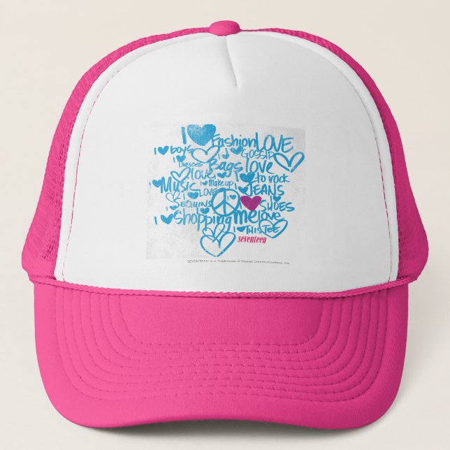 Graffiti Purple/Aqua Trucker Hat (Front)