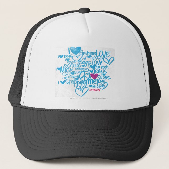 Graffiti Purple/Aqua Trucker Hat (Front)