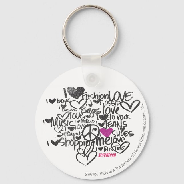 Graffiti Purple Keychain (Front)