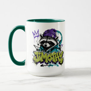 Graffiti Raccoon Street Art Urban Punk Style Mug
