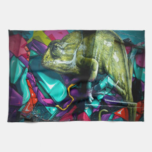 Graffiti reptile kitchen towel