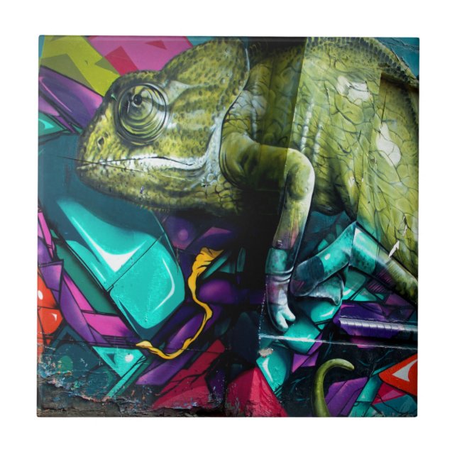 Graffiti reptile tile (Front)
