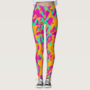 Graffiti rétro Leggings - 80s Neon Street St
