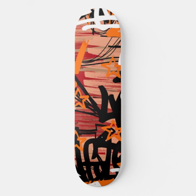 Graffiti Scribbles Skateboard (Front)