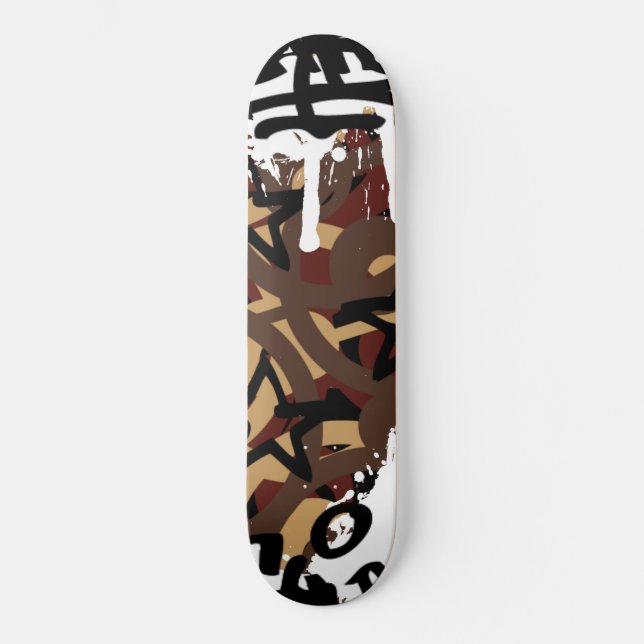 Graffiti Scribbles Skateboard (Front)