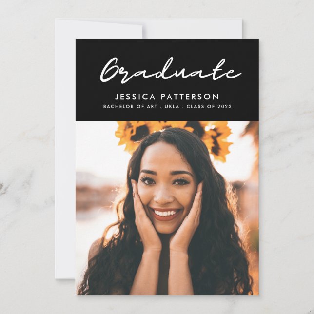 Graffiti Script Graduate Announcement (Front)