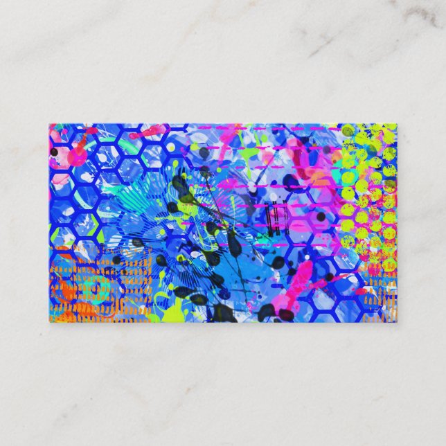 Graffiti Sea Abstract Business Card (Front)
