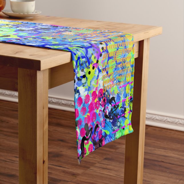 Graffiti Sea Short Table Runner (In Situ)
