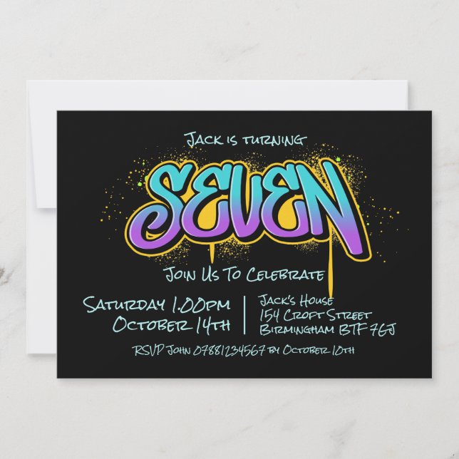 Graffiti Sept Invitation (Devant)