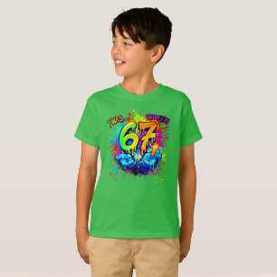 Graffiti Six Seven Birthday Party Trend Boy's T-Shirt