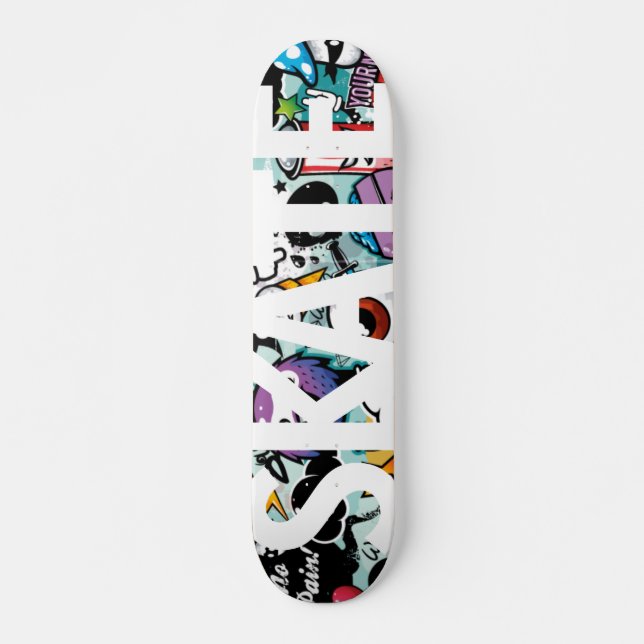 Graffiti SKATE Design Skateboard (Front)