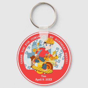 Graffiti skateboard kid birthday party keychain