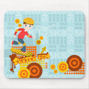 Graffiti skateboard kid birthday party mouse pad