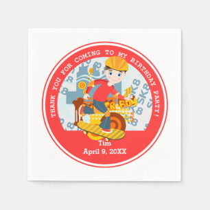 Graffiti skateboard kid birthday party napkin