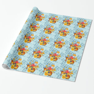 Graffiti skateboard kid birthday party wrapping paper